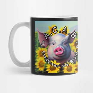 ACAB All creatures are beautiful Pig Mug
